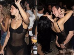 Dua Lipa, katıldığı geceye transparan elbisesi ile damga vurdu