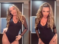 Hadise, iddialı sahne kostümüyle ayna karşısında dans etti