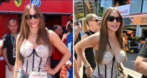 Ünlü oyuncu, Formula 1 Grand Prix etkinliğinde giydiği dantel elbise ile göz kamaştırdı