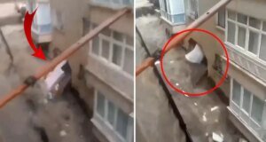 Ankara’da selin şiddetini en iyi anlatan görüntü! Sular, evin duvarını patlattı