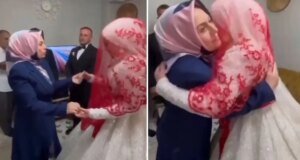 Annenin gelinlikle evden çıkan kızına söylediği sözler tartışma yarattı