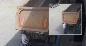 Feci ölümün kamera kaydı! Damper kapağı başına çarptı