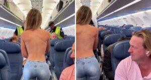 Genç modelin uçakta giydiği kıyafet olay oldu! ”Bu halde uçağa nasıl bindin?”