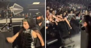 Ünlü şarkıcı sahnede yaşadığı kazayla yürekleri ağızlara getirdi