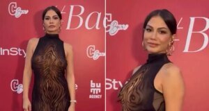 Demet Özdemir’in elbisesi geceye damga vurdu