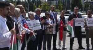 Türkiye Basın Federasyonu, soykırımcı İsrail’i protesto etti