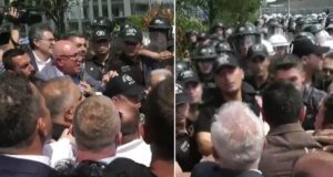 CHP il binası önünde gerginlik! Tansiyon bir anda yükseldi